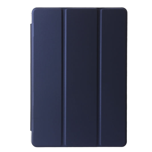 For Lenovo Tab M11 /Xiaoxin Pad 11 2024 Clear Acrylic 3-Fold Leather Tablet Case(Dark Blue) by buy2fix