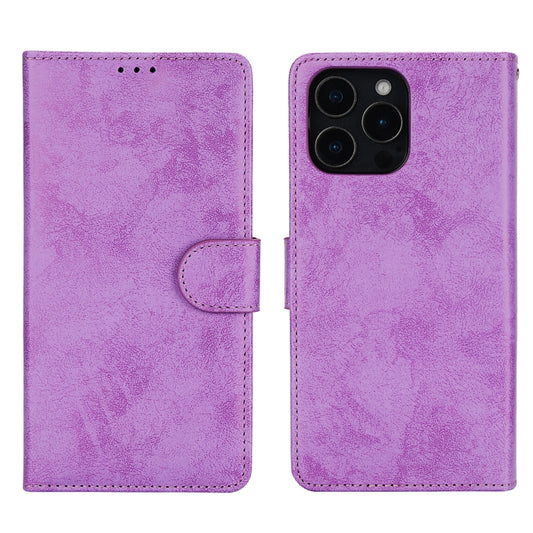 For iPhone 16 Pro Max 2 in 1 Detachable Phone Leather Case(Purple) by buy2fix