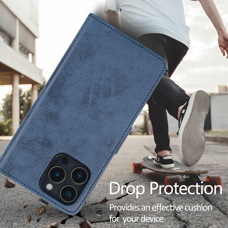 For iPhone 16 Pro 2 in 1 Detachable Phone Leather Case(Dark Blue) by buy2fix