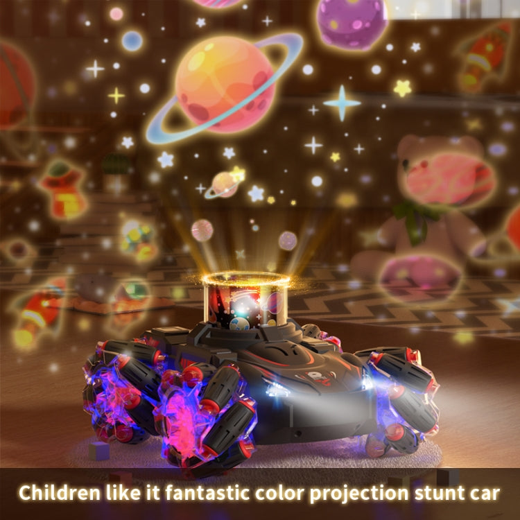 Q169 2.4G Magic Color Projection Stunt Remote Control Car(Black Red) by buy2fix