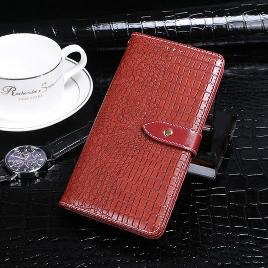 For Motorola Moto G54 5G idewei Crocodile Texture Leather Phone Case(Red) by idewei