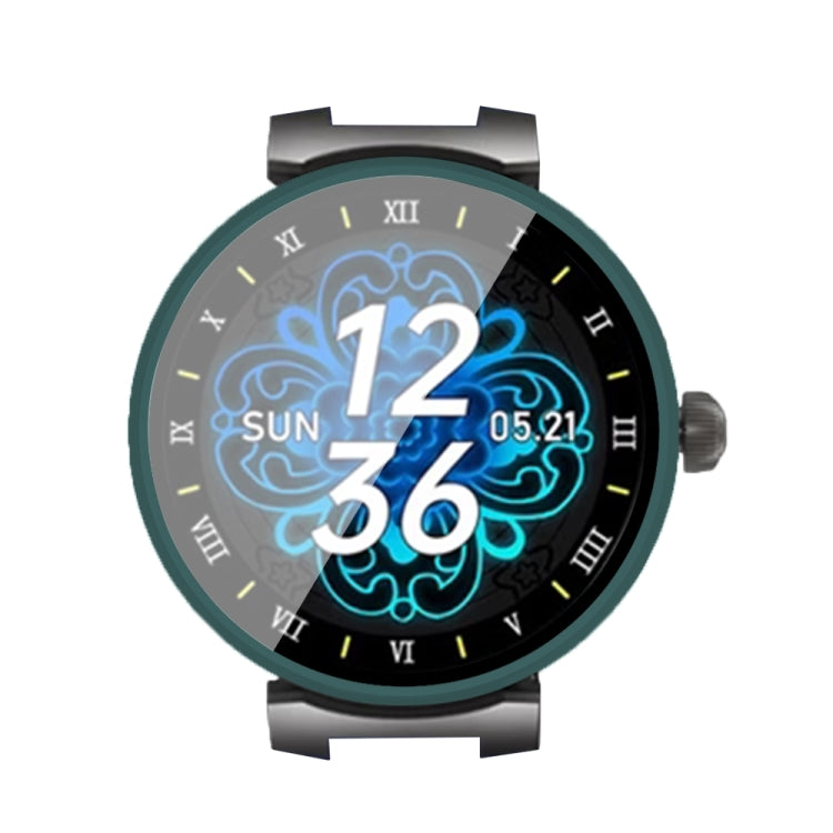 For Aigo GTV2 PC + Tempered Film Integrated Watch Protective Case(Dark Green) by buy2fix