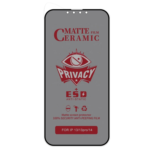 For iPhone 16e / 14 / 13 Pro / 13 Full Coverage Frosted Privacy Ceramic Film by buy2fix