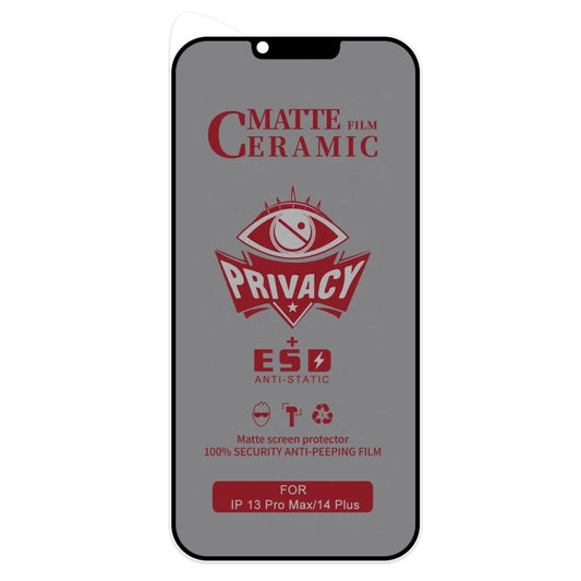 For iPhone 13 Pro Max / 14 Plus 25pcs Full Coverage Frosted Privacy Ceramic Film by buy2fix