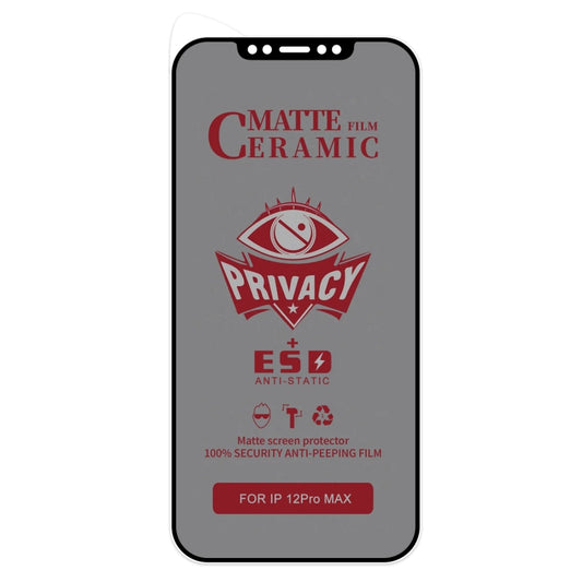 For iPhone 12 Pro Max 25pcs Full Coverage Frosted Privacy Ceramic Film by buy2fix