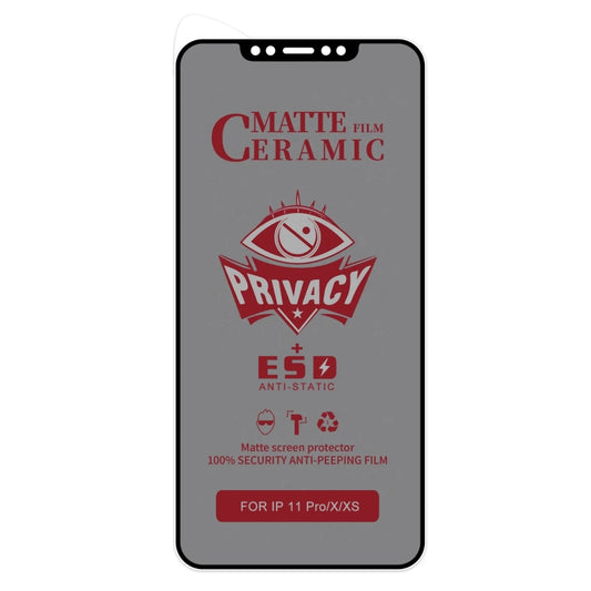 For iPhone 11 Pro / XS / X 25pcs Full Coverage Frosted Privacy Ceramic Film by buy2fix