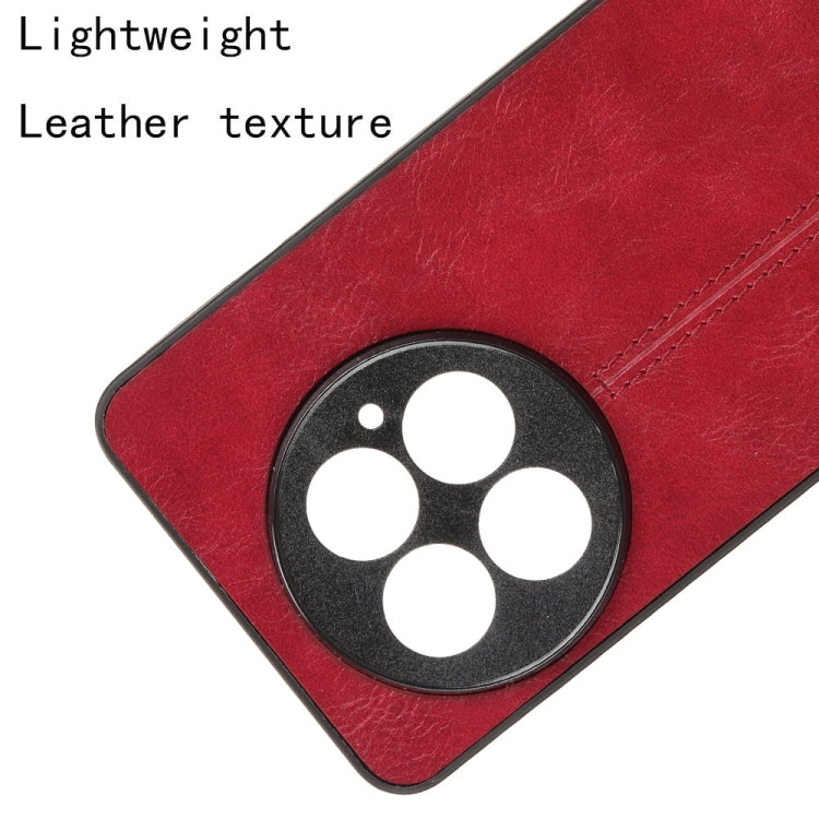 For OnePlus 13 Cow Pattern Sewing Back Cover Phone Case(Red) by buy2fix
