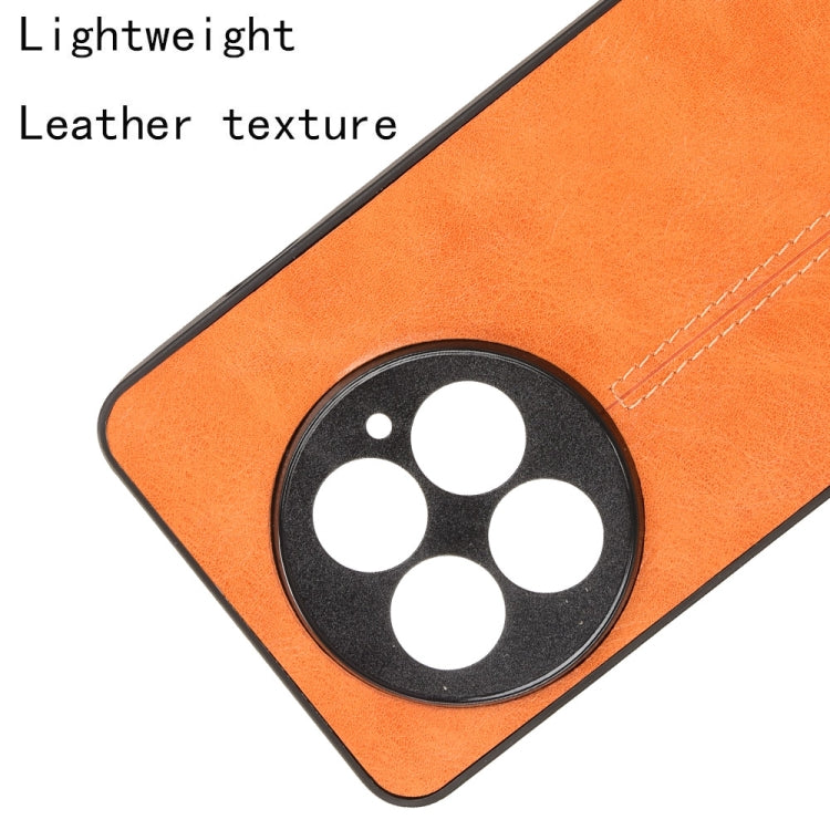 For OnePlus 13 Cow Pattern Sewing Back Cover Phone Case(Orange) by buy2fix