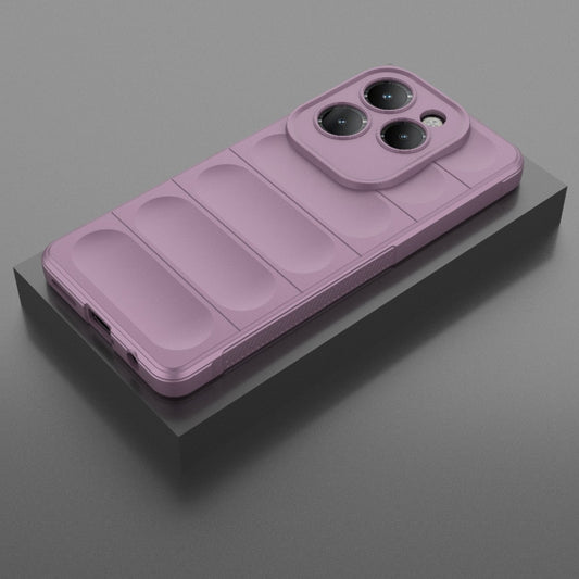 For Infinix Hot 40 Pro / Hot 40 Magic Shield TPU + Flannel Phone Case(Purple) by buy2fix