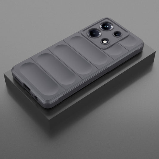 For Infinix Note 30 4G Magic Shield TPU + Flannel Phone Case(Dark Grey) by buy2fix