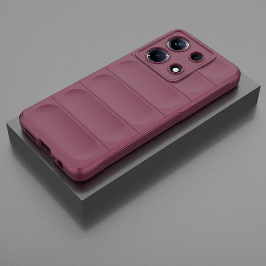 For Infinix Note 30 4G Magic Shield TPU + Flannel Phone Case(Wine Red) by buy2fix