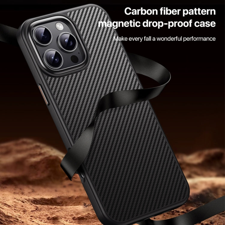 For iPhone 16 Pro Kevlar Fiber Shockproof MagSafe Phone Case(Black) by buy2fix