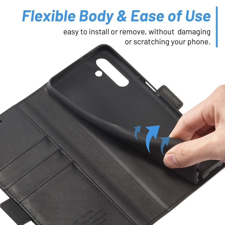 For Samsung Galaxy A15 4G / 5G LC.IMEEKE Skin-friendly Card Slots Leather Phone Case(Black) by LC.IMEEKE