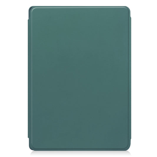 For Lenovo Tab M11/Xiaoxin Pad 11 2024 360 Rotation Transparent Smart Leather Case with Keyboard(Dark Green) by buy2fix
