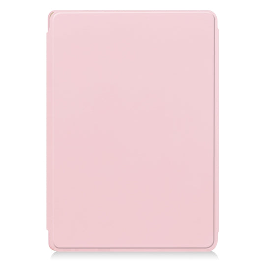 For Lenovo Tab M11/Xiaoxin Pad 11 2024 360 Rotation Transparent Smart Leather Case with Keyboard(Pink) by buy2fix