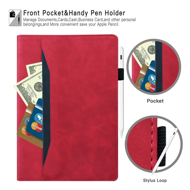 For Samsung Galaxy Tab S9+ /S8+ /S7+ Splicing Shockproof Smart Leather Tablet Case(Red) by buy2fix