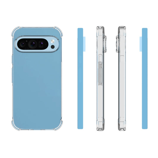 For Google Pixel 9 Pro / 9 Shockproof Non-slip Thickening TPU Phone Case(Transparent) by buy2fix