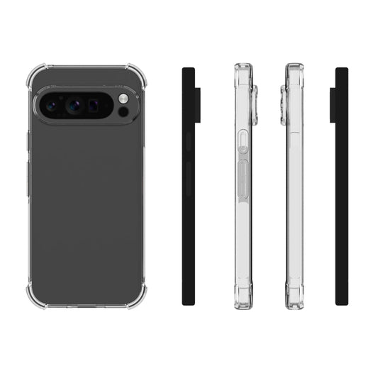 For Google Pixel 9 Pro XL Shockproof Non-slip Thickening TPU Phone Case(Transparent) by buy2fix