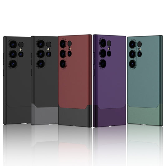 For Samsung Galaxy S24 Ultra 5G GKK Mortise-Tenon Connection Contrast Color Shockproof Phone Case(Black Silver) by GKK