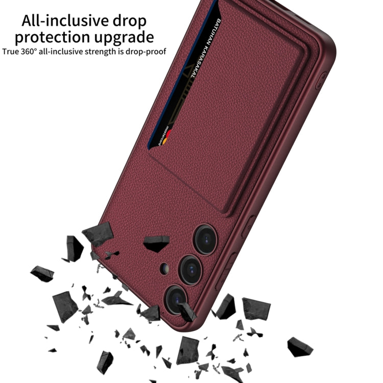 For Samsung Galaxy S24+ 5G GKK Ultra-thin Leather Card Slots Phone Case With Magnetic Holder(Red) by GKK