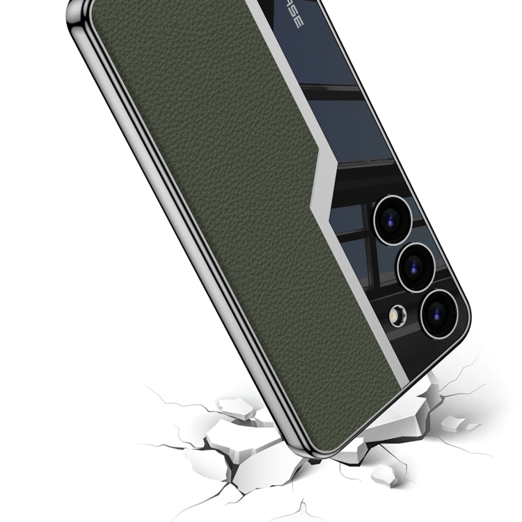 For Samsung Galaxy S24 5G GKK Plating TPU + Leather Supercar Full Coverage Phone Case(Black) by GKK