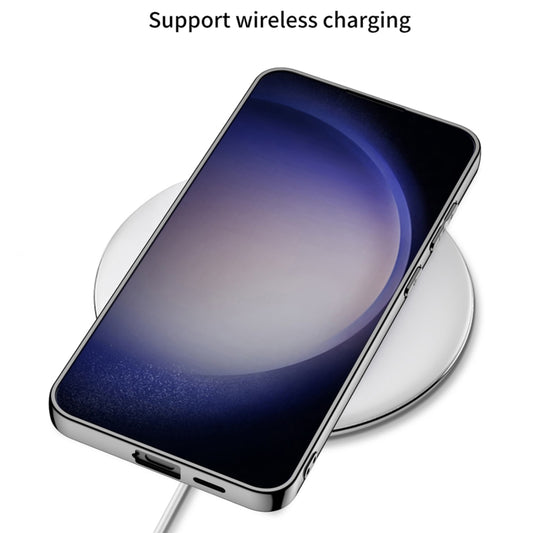 For Samsung Galaxy S24 Ultra 5G GKK Plating TPU + Leather Supercar Full Coverage Phone Case(Carbon Fiber) by GKK