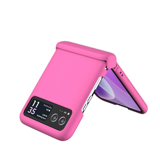For Motorola Razr 40 3 in 1 Skin Feel PC Phone Case with Hinge(Rose Red) by buy2fix