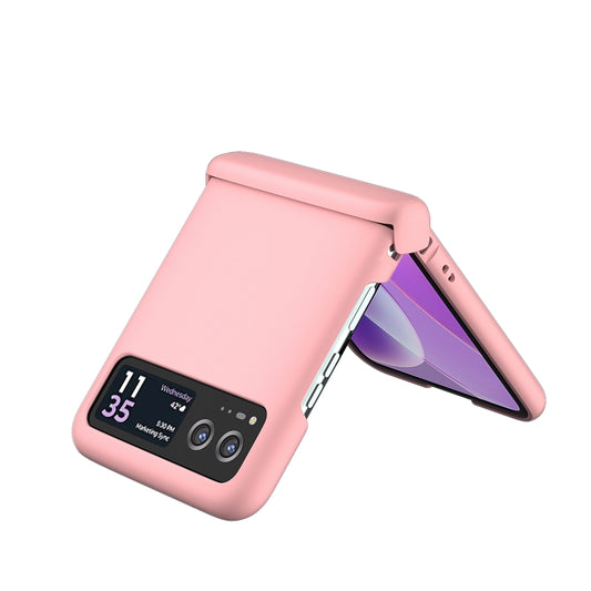 For Motorola Razr 40 3 in 1 Skin Feel PC Phone Case with Hinge(Pink) by buy2fix