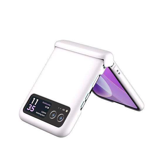 For Motorola Razr 40 3 in 1 Skin Feel PC Phone Case with Hinge(White) by buy2fix
