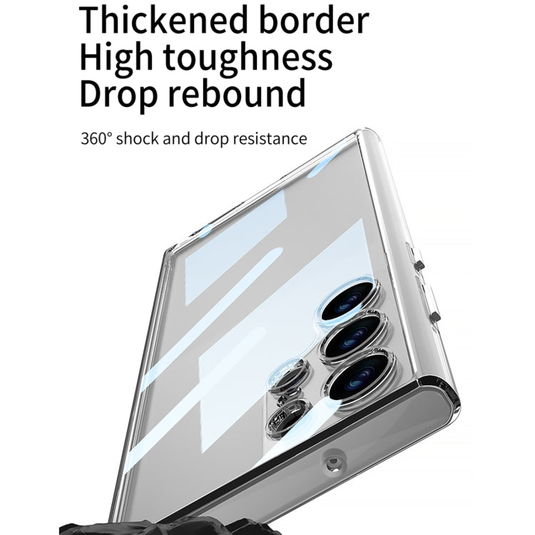 For Samsung Galaxy S24 Ultra 5G GKK Space Frame Transparent PC + TPU Phone Case(Transparent Black) by GKK