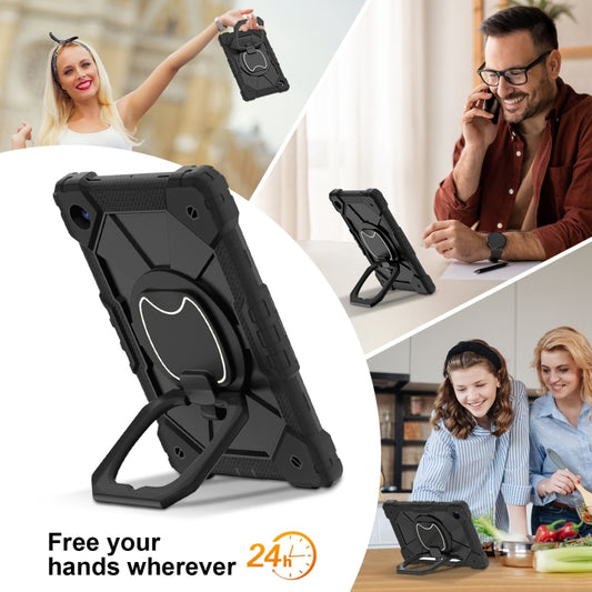 For Samsung Galaxy Tab A8 10.5 2021 Contrast Color Robot Silicone Hybrid PC Tablet Case(Black) - Other Galaxy Tab PC by buy2fix | Online Shopping UK | buy2fix