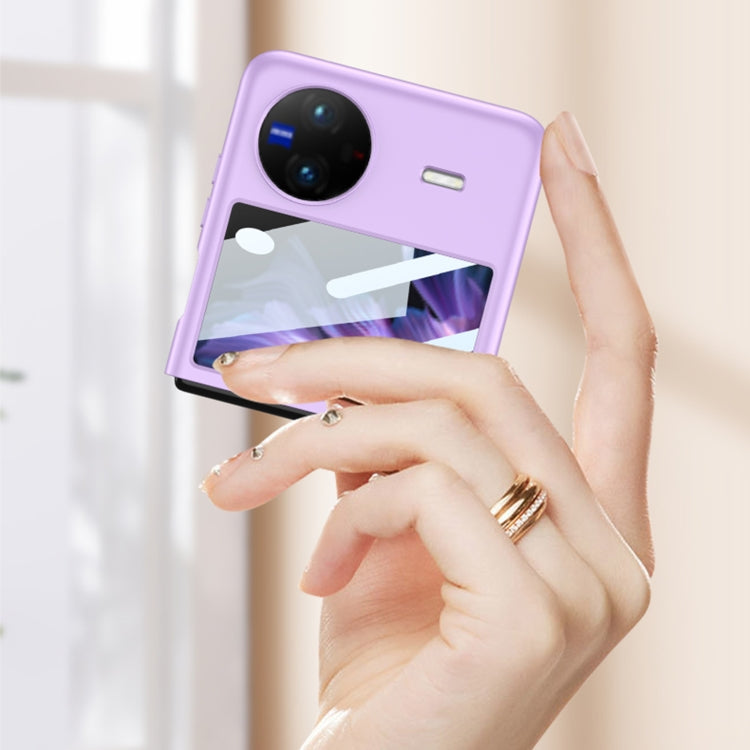 For vivo X Flip GKK Integrated Ultra-thin Full Coverage Flip Phone Case(Purple) by GKK