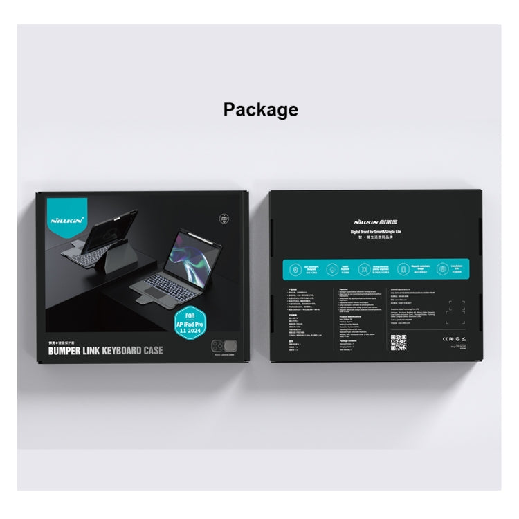 For iPad Pro 11 2024 Nillkin Backlit Version Bumper Link Keyboard Case by NILLKIN