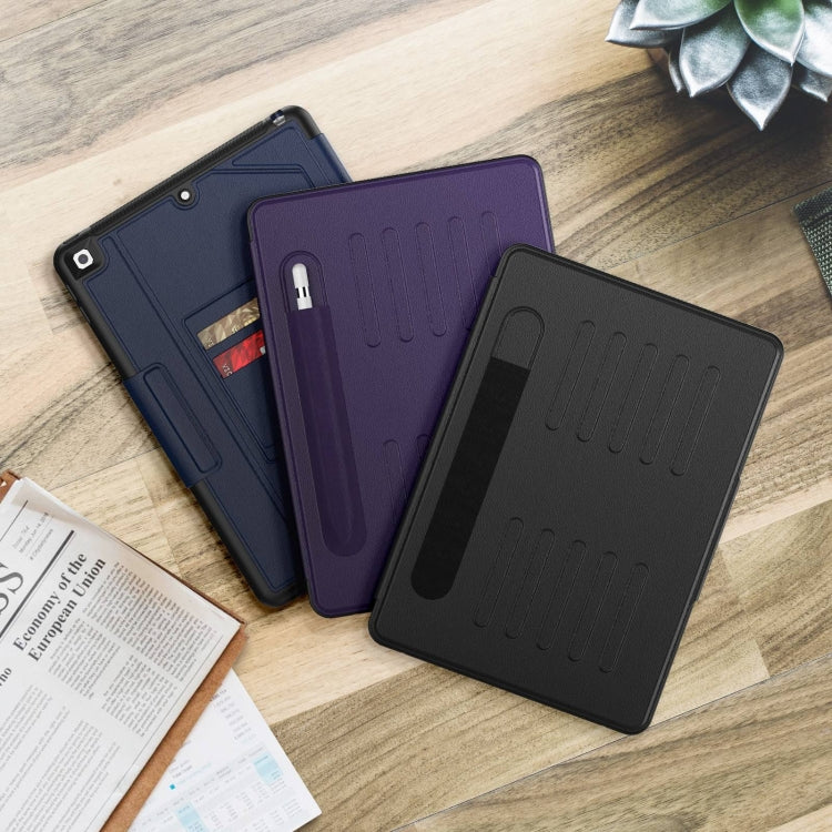 For iPad 10.2 2021 / 2020 / 10.5 Notebook Magnetic Leather Tablet Case(Navy Blue) - iPad 10.2 Cases by buy2fix | Online Shopping UK | buy2fix