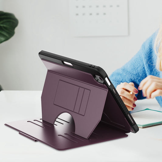 For iPad Air 11 2025 / 2024 Notebook Magnetic Leather Tablet Case(Purple) by buy2fix