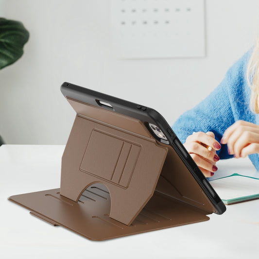 For iPad Pro 11 2025 / 2024 Notebook Magnetic Leather Tablet Case(Brown) by buy2fix