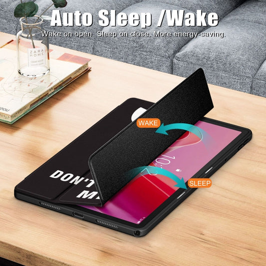 For Lenovo Tab M11 / Xiaoxin Pad 2024 Acrylic 3-Fold Painted Smart Leather Tablet Case(Big Eye ME) by buy2fix