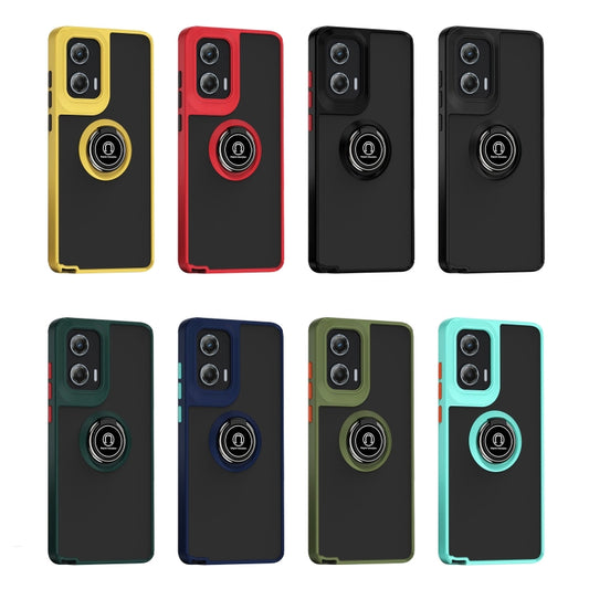For Motorola Moto G Stylus 5G 2024 Q Shadow 1 Series TPU + PC Phone Case with Ring(Sky Blue) by buy2fix