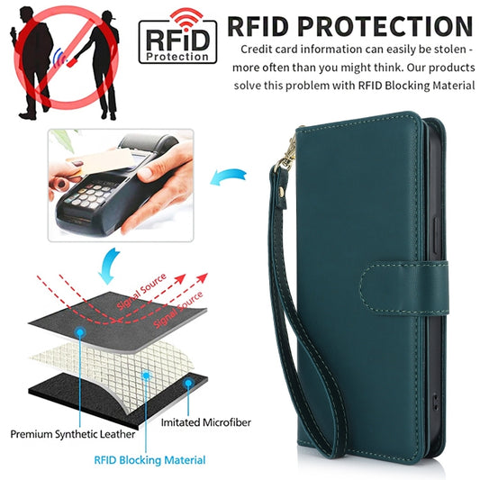 For Samsung Galaxy S24+ / S25+ 5G Multi-Card Wallet RFID Leather Phone Case(Green) by buy2fix