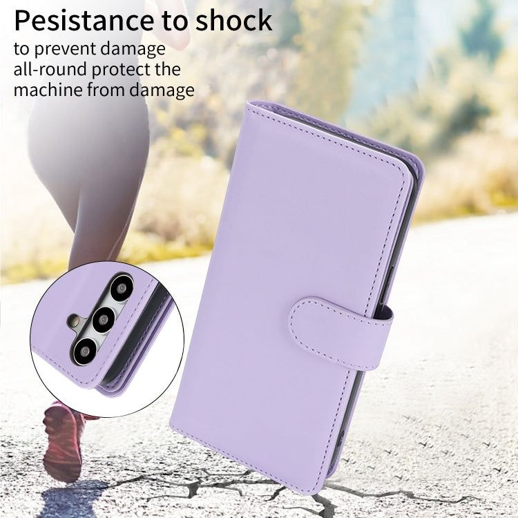 For Samsung Galaxy S24+ / S25+ 5G Multi-Card Wallet RFID Leather Phone Case(Light Purple) by buy2fix