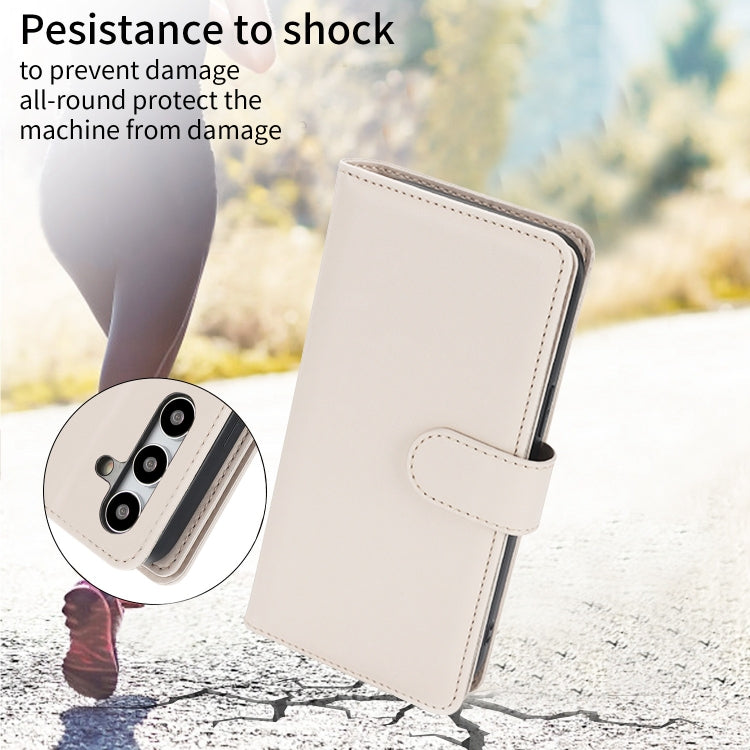 For Samsung Galaxy S24 / S25 5G Multi-Card Wallet RFID Leather Phone Case(Apricot) by buy2fix