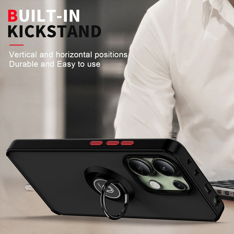 For Xiaomi Redmi Note 13 4G Q Shadow 1 Series TPU + PC Phone Case with Ring(Yellow) by buy2fix