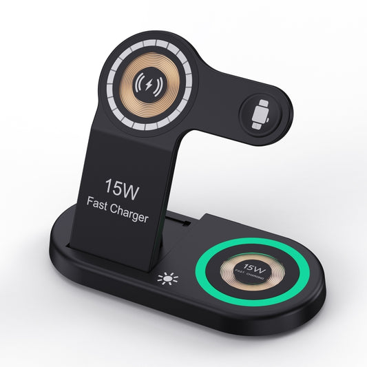 H50 4 in 1 Multi-function Magnetic Wireless Charger(Black) by buy2fix