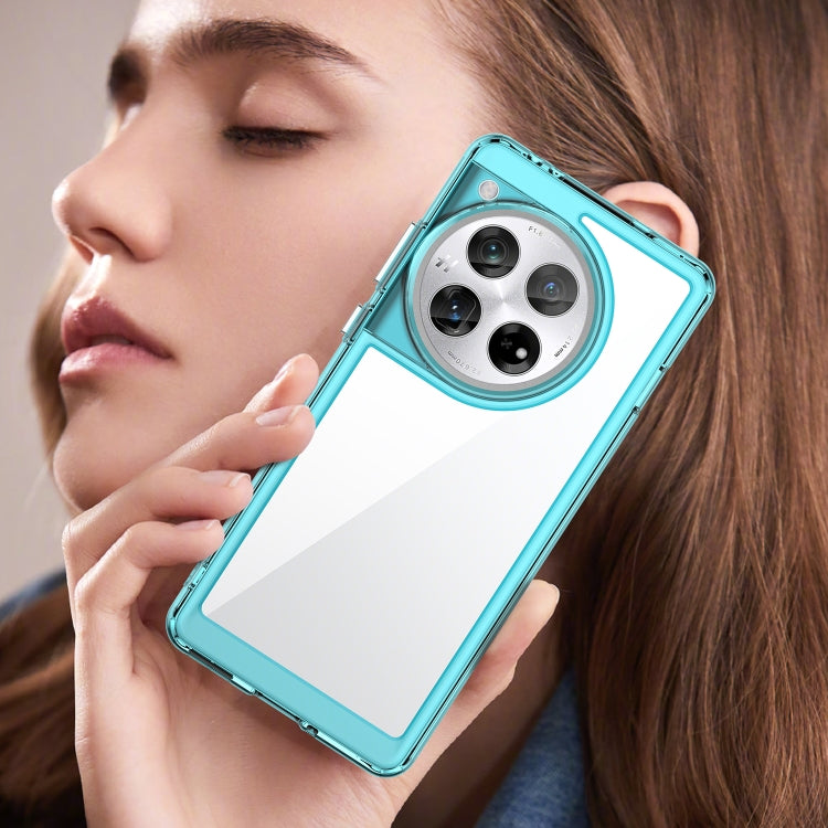 For OnePlus 12 Colorful Series Acrylic Hybrid TPU Phone Case(Transparent Blue) by buy2fix