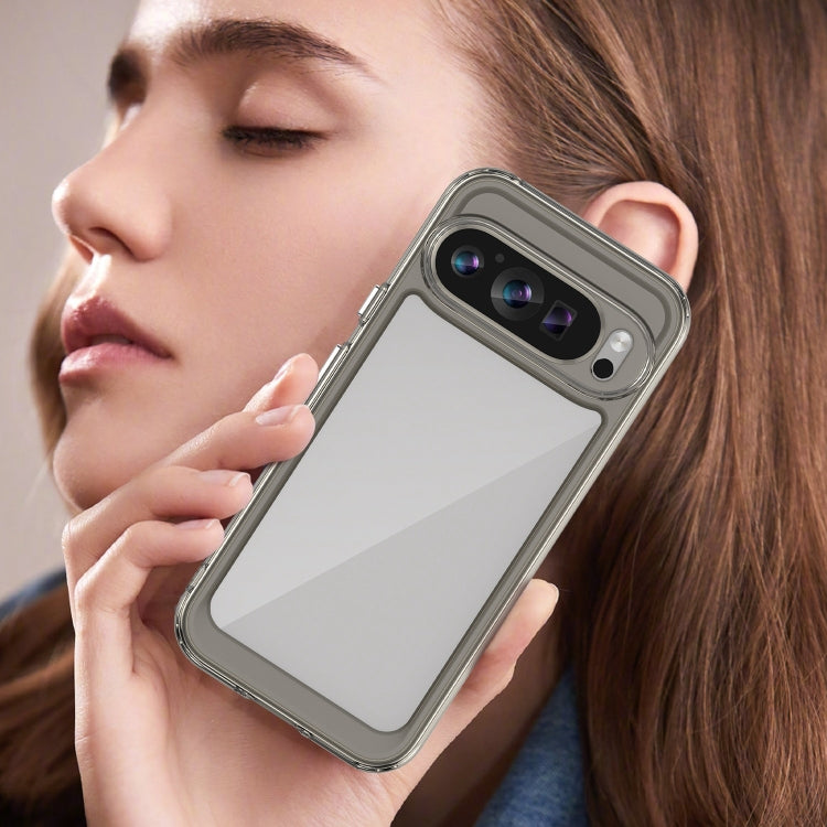 For Google Pixel 9 Colorful Series Acrylic Hybrid TPU Phone Case(Transparent Grey) by buy2fix