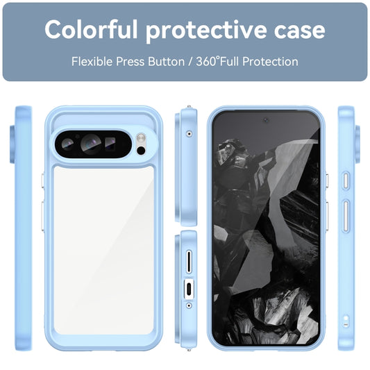 For Google Pixel 9 Pro XL Colorful Series Acrylic Hybrid TPU Phone Case(Blue) by buy2fix