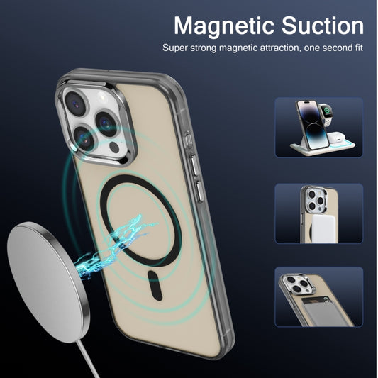 For iPhone 14 Pro Electroplated IMD Magsafe PC Hybrid TPU Phone Case(Black) by buy2fix
