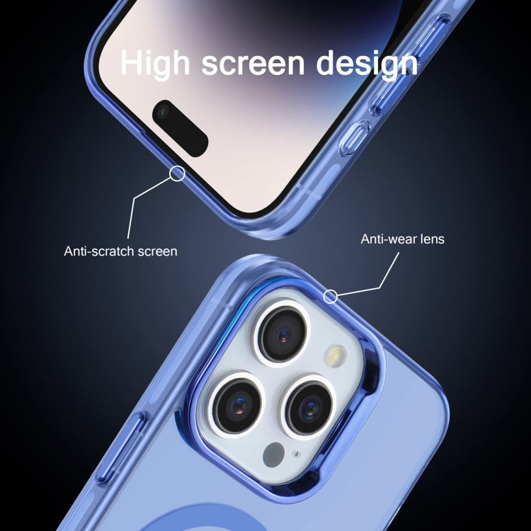 For iPhone 12 Pro Electroplated IMD Magsafe PC Hybrid TPU Phone Case(Blue) by buy2fix