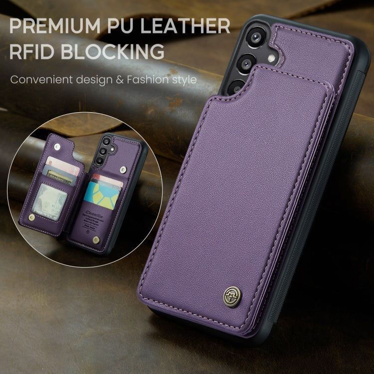 For Samsung Galaxy A15 CaseMe C22 Litchi Texture RFID Anti-theft Leather Phone Case(Purple) by CaseMe