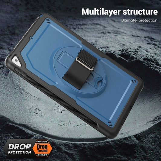 For iPad 10.2 2021 / 2020 / 10.5 2019 Honeycomb Hand Grip Turntable Stand Tablet Case(Navy Blue) - iPad 10.2 Cases by buy2fix | Online Shopping UK | buy2fix